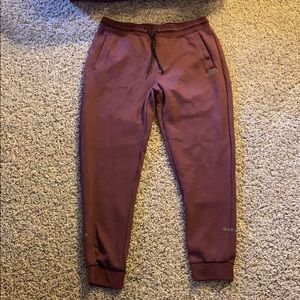 Burgundy Vans joggers